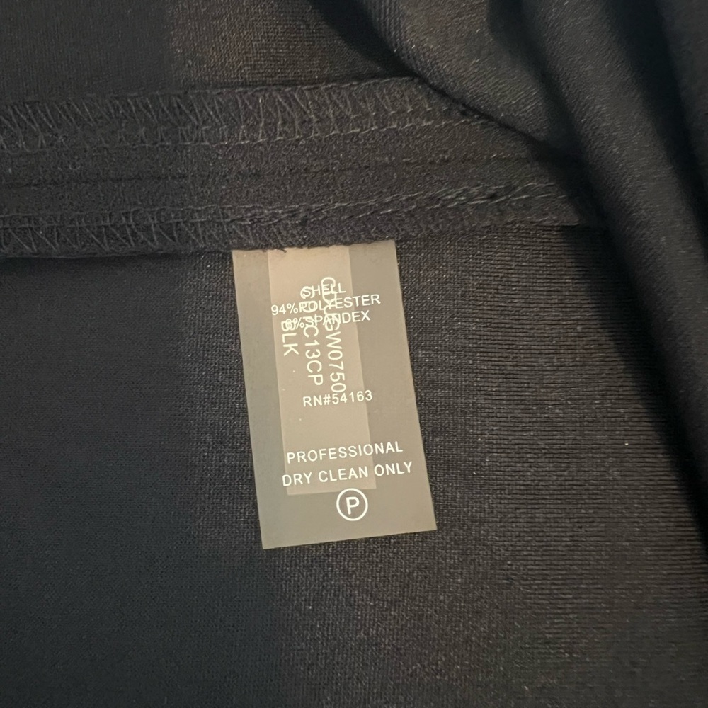 🎉Host Pick🎉Calvin Klein Black Cocktail Dress w/ 10” Slit Bell Sleeves Size 14 - Picture 13 of 16